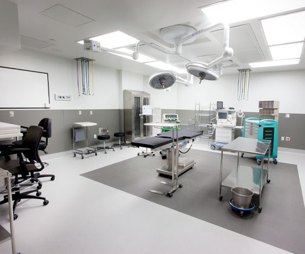 Procedure room with clean equipment